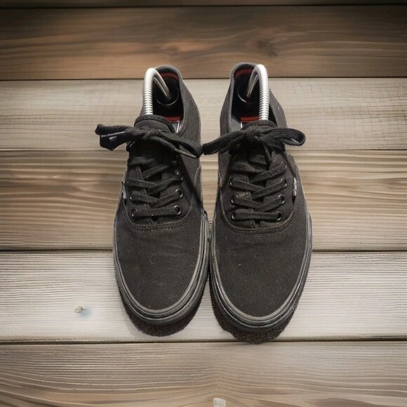Vans Old Skool Authentic Lowpro Skateboarding Mens 9.5 Black Shoes Skate Shoes - Picture 1 of 10
